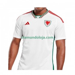 Camisola País de Gales Homem Equipamento Segundo Copa do Mundo 2022 Manga Curta